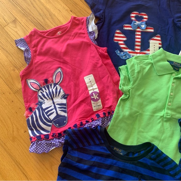 NWT Girl’s Summer Polo Ralph Lauren Top Bundle 6 6X NEW - Picture 3 of 8